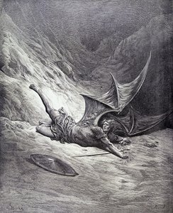 Satan Smitten by Michael, from Book VI of 